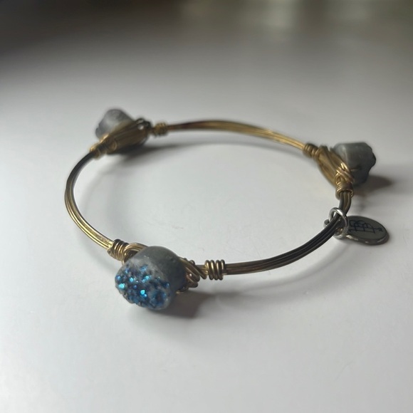 BOURBON and Bowties Blue Sparkly Bangle - Picture 2 of 9
